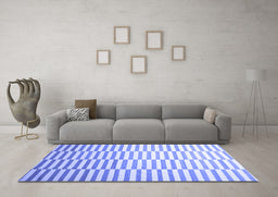 Machine Washable Abstract Blue Contemporary Rug in a Living Room, wshcon551blu