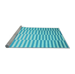 Sideview of Machine Washable Abstract Light Blue Contemporary Rug, wshcon551lblu
