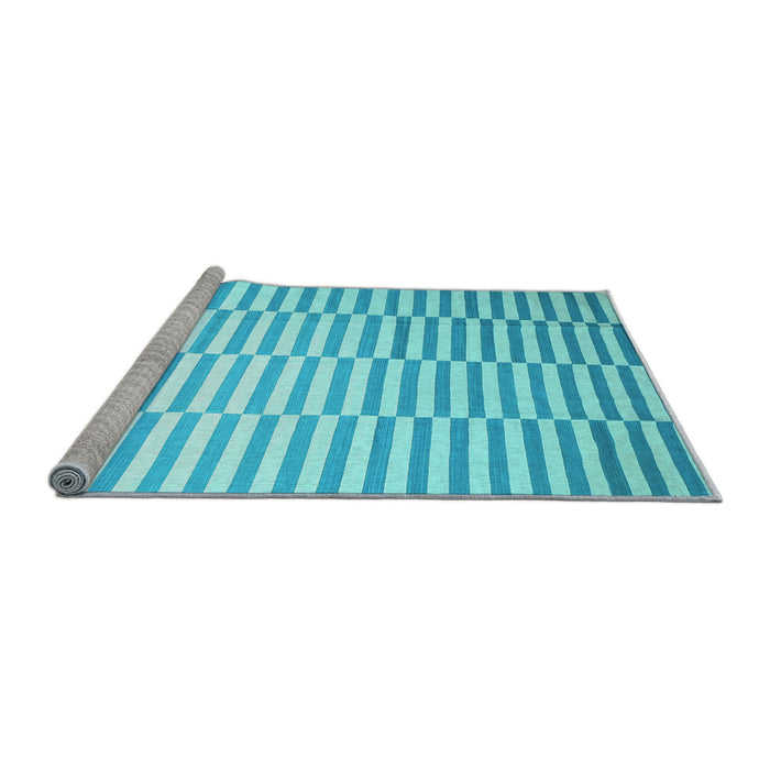 Sideview of Machine Washable Abstract Light Blue Contemporary Rug, wshcon551lblu