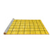 Sideview of Machine Washable Solid Yellow Modern Rug, wshcon552yw