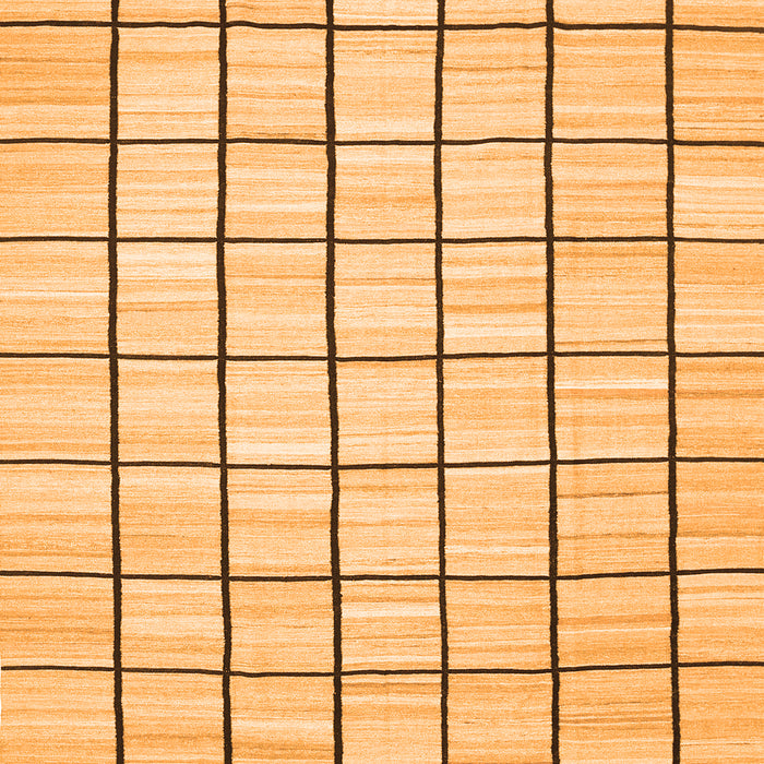 Serging Thickness of Machine Washable Solid Orange Modern Area Rugs, wshcon552org