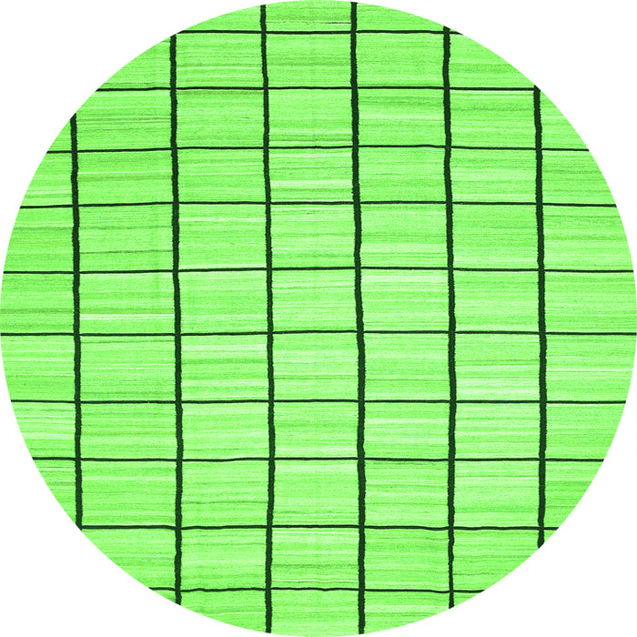 Square Solid Green Modern Rug, con552grn