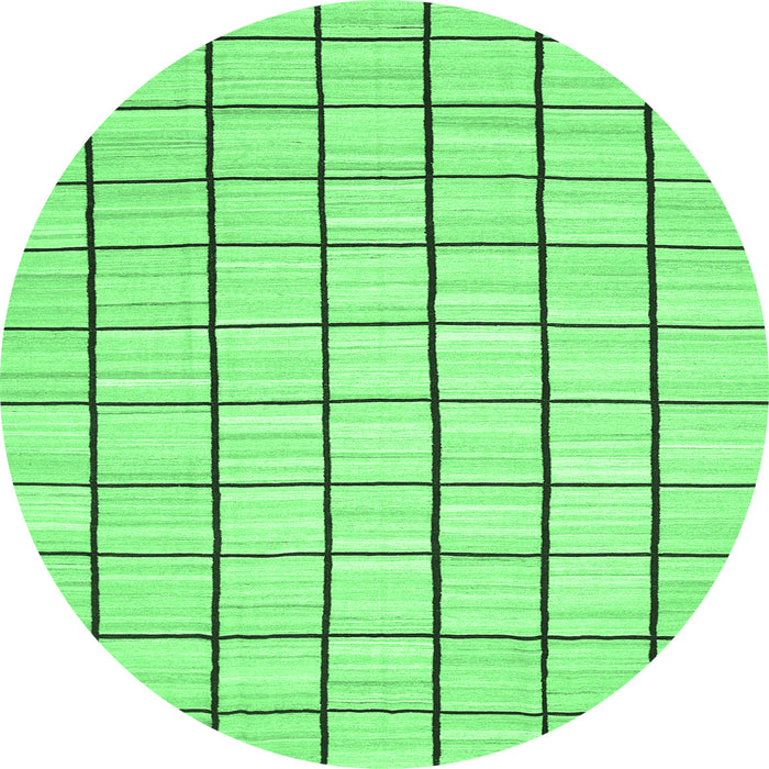 Round Solid Emerald Green Modern Rug, con552emgrn