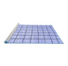 Sideview of Machine Washable Solid Blue Modern Rug, wshcon552blu