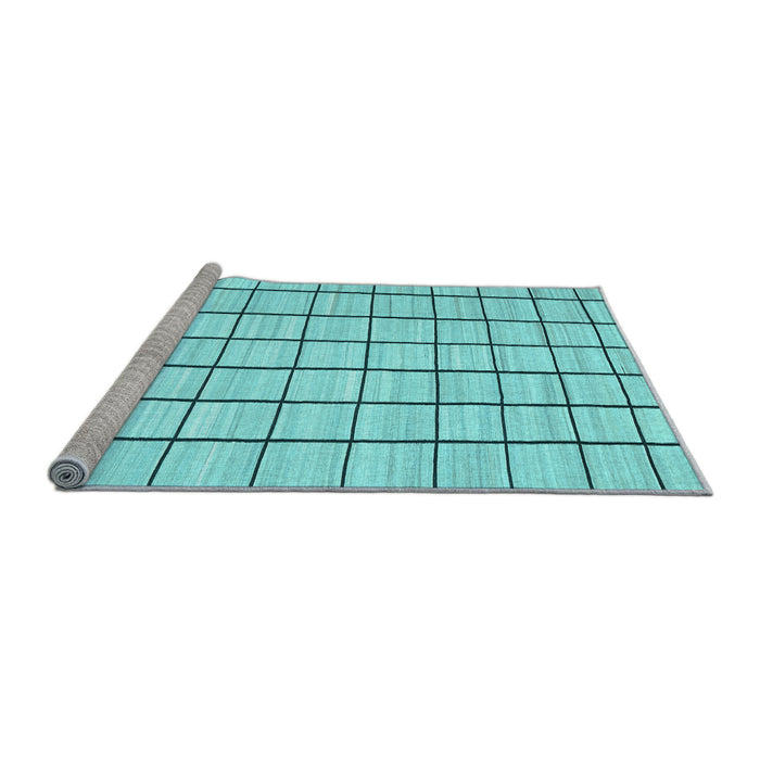 Sideview of Machine Washable Solid Light Blue Modern Rug, wshcon552lblu