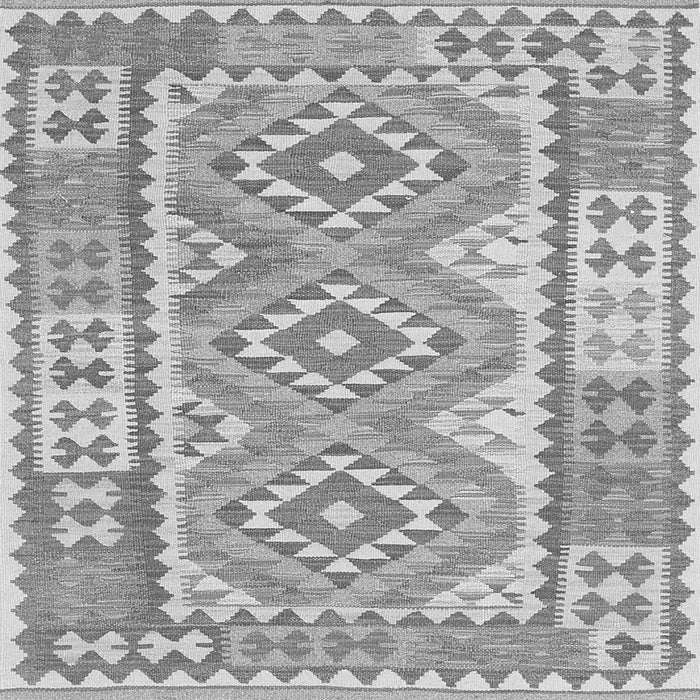 Round Machine Washable Oriental Gray Traditional Rug, wshcon553gry