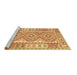 Sideview of Machine Washable Oriental Brown Traditional Rug, wshcon553brn