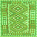 Round Machine Washable Oriental Green Traditional Area Rugs, wshcon553grn