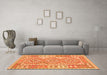 Machine Washable Oriental Orange Traditional Area Rugs in a Living Room, wshcon553org