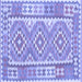 Square Oriental Blue Traditional Rug, con553blu