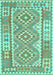 Machine Washable Oriental Turquoise Traditional Area Rugs, wshcon553turq