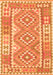 Serging Thickness of Machine Washable Oriental Orange Traditional Area Rugs, wshcon553org