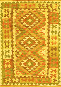 Oriental Yellow Traditional Rug, con553yw