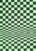 Machine Washable Checkered Emerald Green Modern Area Rugs, wshcon554emgrn