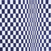 Square Machine Washable Checkered Blue Modern Rug, wshcon554blu