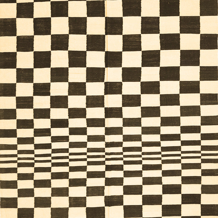 Checkered Brown Modern Rug, con554brn