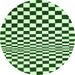 Machine Washable Checkered Green Modern Area Rugs, wshcon554grn