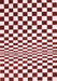 Checkered Red Modern Area Rugs