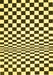 Machine Washable Checkered Yellow Modern Rug, wshcon554yw