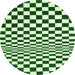 Square Checkered Green Modern Rug, con554grn