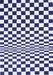 Checkered Blue Modern Rug, con554blu