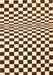 Checkered Orange Modern Rug, con554org