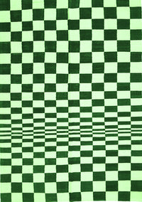 Checkered Green Modern Rug, con554grn