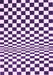 Machine Washable Checkered Purple Modern Area Rugs, wshcon554pur