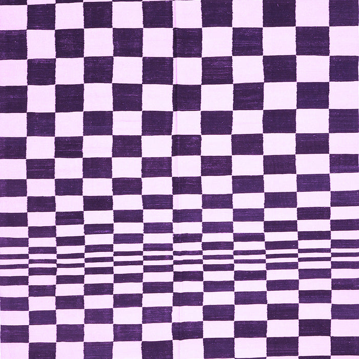 Machine Washable Checkered Purple Modern Area Rugs, wshcon554pur