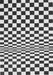 Serging Thickness of Machine Washable Checkered Gray Modern Rug, wshcon554gry