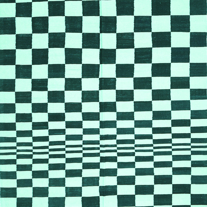 Checkered Turquoise Modern Rug, con554turq