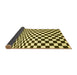 Sideview of Checkered Yellow Modern Rug, con554yw