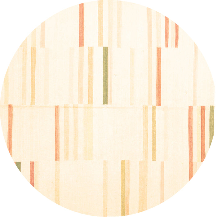 Round Machine Washable Solid Brown Modern Rug, wshcon555brn