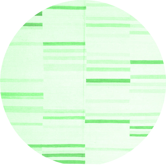 Round Solid Emerald Green Modern Rug, con555emgrn