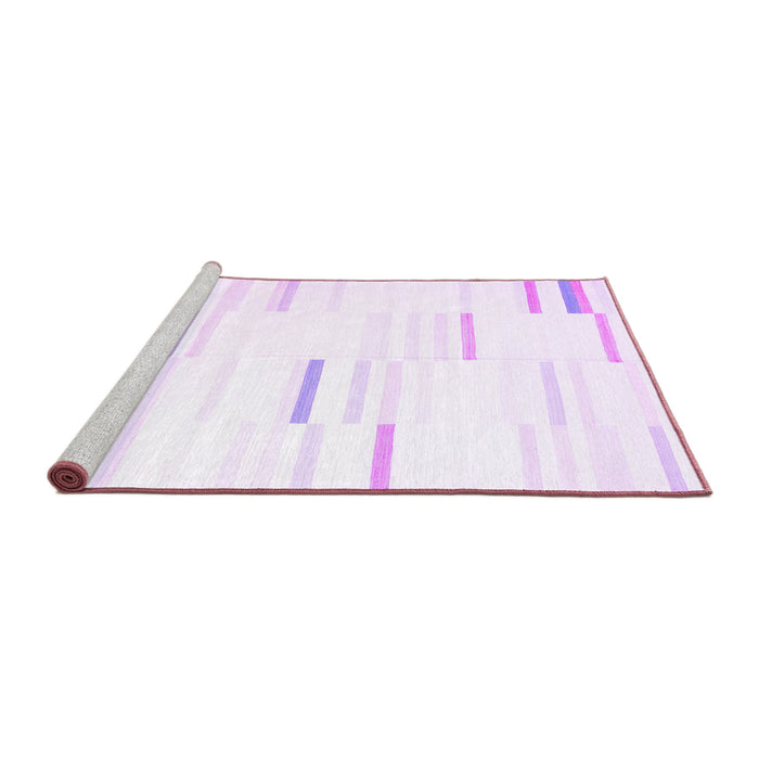Sideview of Machine Washable Solid Purple Modern Area Rugs, wshcon555pur