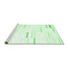 Sideview of Machine Washable Solid Emerald Green Modern Area Rugs, wshcon555emgrn