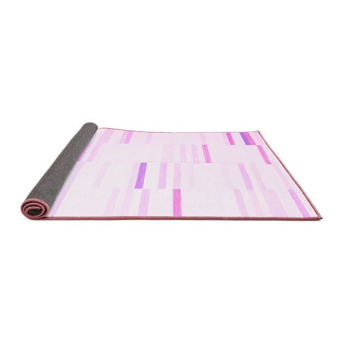 Sideview of Solid Pink Modern Rug, con555pnk