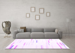 Machine Washable Solid Purple Modern Area Rugs in a Living Room, wshcon555pur