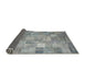 Thickness of Contemporary Dark Gray Patchwork Rug, con556