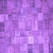 Square Machine Washable Patchwork Purple Transitional Area Rugs, wshcon556pur