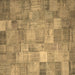 Square Patchwork Brown Transitional Rug, con556brn