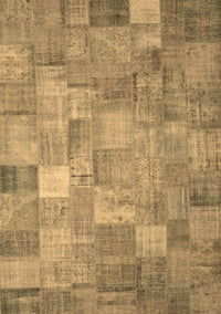 Patchwork Brown Transitional Rug, con556brn