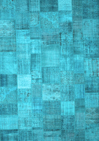 Patchwork Light Blue Transitional Rug, con556lblu