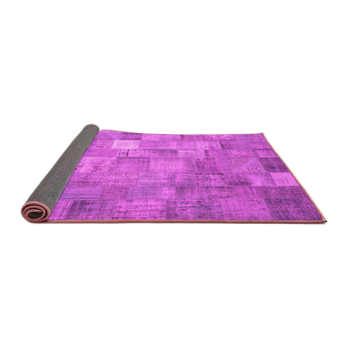 Sideview of Patchwork Pink Transitional Rug, con556pnk