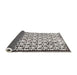 Thickness of Contemporary Dark White Beige Modern Rug, con557