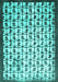 Abstract Turquoise Contemporary Rug, con557turq