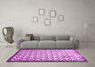 Machine Washable Abstract Pink Contemporary Rug in a Living Room, wshcon557pnk