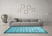 Machine Washable Abstract Light Blue Contemporary Rug in a Living Room, wshcon557lblu