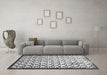 Machine Washable Abstract Gray Contemporary Rug in a Living Room,, wshcon557gry