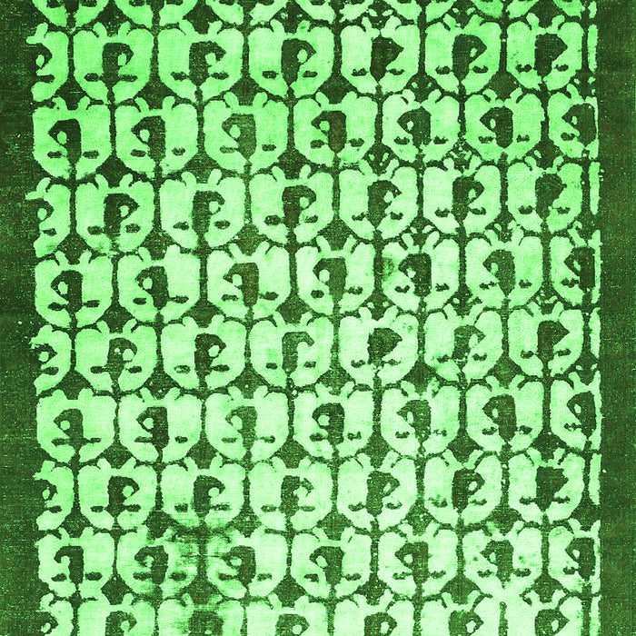 Serging Thickness of Machine Washable Abstract Green Contemporary Area Rugs, wshcon557grn